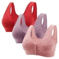 thumbnail image 1 of LLYWEY Wireless Bras for Women Clearance Sport Bras Women Ladies Cut-Out Bra Style-77 Women's Plus Push-Up Bra Feature Adult Female Plus Size Sports Bras Multicolor 50B, 1 of 1