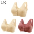 thumbnail image 1 of LLYWEY Wireless Bras for Women No Padding Wirefree Tshirt Bras Women Ladies Underwire Bra Style-1392 Women's Plus Back-Smoothing Bra Feature Adult Female Bralette Sports Bras Coffee 44B, 1 of 5