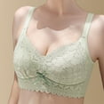 thumbnail image 1 of LLYWEY Wireless Bras for Women Support Lace Push up Bras Women Ladies Push-Up Bra Style-1095 Women's Plus Back-Smoothing Bra Feature Adult Female T-Shirt Sports Bras Green 36B, 1 of 4