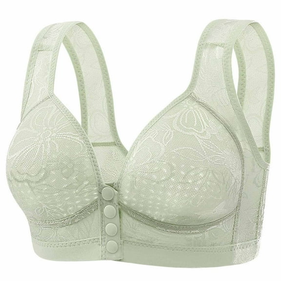LLYWEY Wireless Bras for Women Support on Sale Bras Elderly Women Ladies Bralette Bra Style-762 Women's Plus Extra Lift Bra Feature Adult Female Bralette Sports Bras Green 38B
