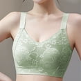 thumbnail image 1 of LLYWEY Wireless Breathable Bra on Sale Wire-Free Push up Bras Women Ladies Nursing Bra Style-1098 Women's Plus Compression Bra Feature Adult Female Bralette Sports Bras Green 38B, 1 of 5