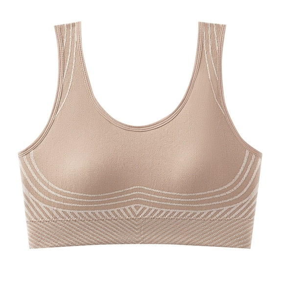 LLYWEY Wireless Pullover Bras for Women Seamless Pull-On Bras No Underwire Push Up Padded Bralette