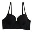 thumbnail image 1 of LLYWEY Wireless Push up Bras for Women Bras Women Ladies One Shoulder Bra Style-1343 Women's Plus Lightly Lined Bra Feature Adult Female Bralette Sports Bras Black 38B, 1 of 8