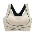 thumbnail image 1 of LLYWEY Women's Bras on Clearance Backless Push up Bras Ladies Underwire Bra Style-286 Women Soft Cup Bra Feature Adult Female Sport Sports Bras Beige 42B, 1 of 3