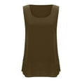 thumbnail image 1 of LLYWEY Women's Linen Scoop Neck Tank Top - Layered Solid Color Flowy Casual Loose Sleeveless Summer Tanks, 1 of 7