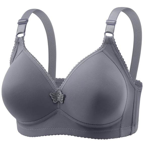 LLYWEY Women’s Plus Full Coverage Wireless Bras Hook & Eye Closure Push up Padded Bras No Underwire