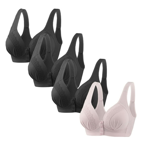 LLYWEY Women's Push up Bras Push up Bra Wireless Ladies Underwire Bra Style-856 Women Seamless Bra Feature Adult Female T-Shirt Sports Bras Purples 34B