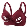 thumbnail image 1 of LLYWEY Women’s Push-up Bras, Comfortable Wireless Lace Bras for Women Trendy Ruched Padded Bralettes, 1 of 4