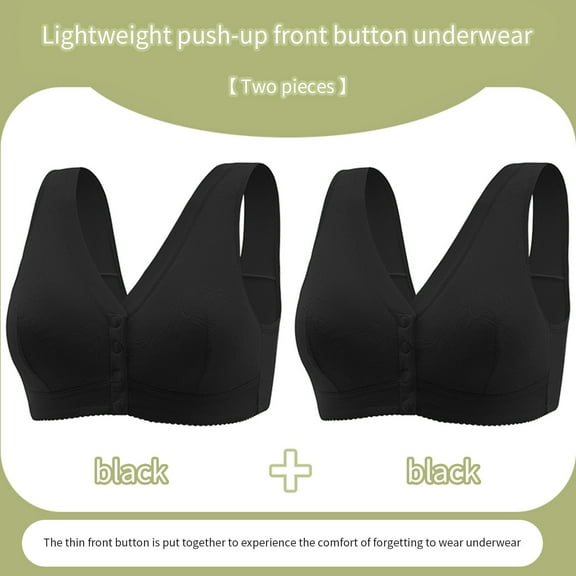 LLYWEY Womens Bras Clearance Comfort Bras Older Women Ladies Cut-Out Bra Style-459 Women's Plus Lace Bra Feature Adult Female High Impact Sports Bras Black 44B