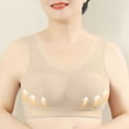 thumbnail image 1 of LLYWEY Womens Bras Comfortable Full Figure Bras Women Ladies One Shoulder Bra Style-1309 Women Pullover Bra Feature Adult Female Training Sports Bras Beige 44B, 1 of 7