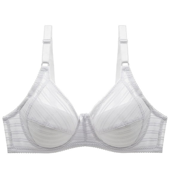 LLYWEY Womens Sport Bras Cotton Wireless Bras Women Ladies Balconette Bra Style-803 Women Push-Up Bra Feature Adult Female Plus Size Sports Bras White 36B