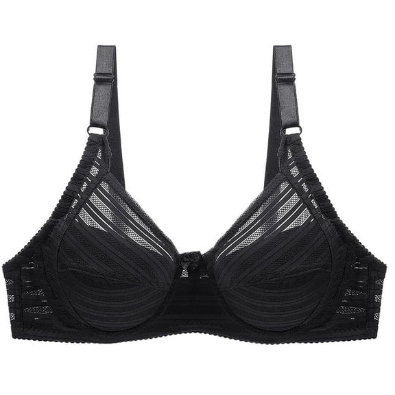 LLYWEY Womens Sports Bras Padded Bras No Wire Ladies Push-Up Bra Style-803 Women's Plus Support Bra Feature Adult Female Yoga Sports Bras Black 44B