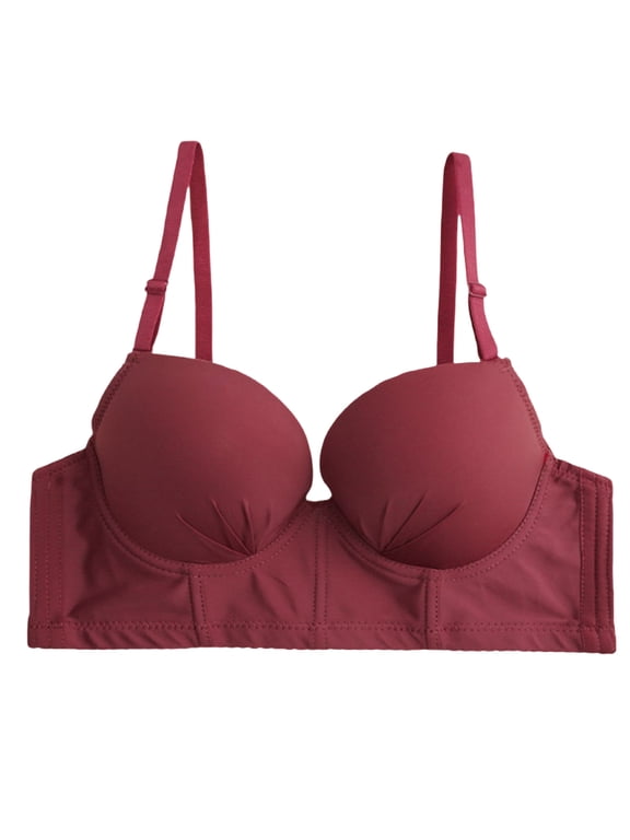 Womens T Bras Sports Bras High Support Tie-Front Bra Plus Soft Cup Bra Feature Adult Female Training Sports Bras 38B Shirt Style-1343 s