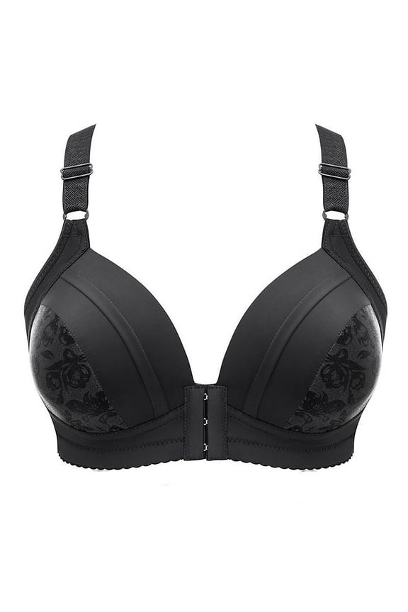 Workout Bras for Women Padded Sports Bras Women Ladies Tie-Front Bra Style-963 Women's Plus Pullover Bra Feature Adult Female T-Shirt Sports Bras Black 38B