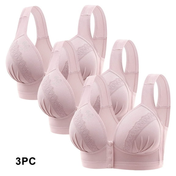 LLYWEY Backless Bras Discounts Wire-Free Push up Bras Women Ladies Sport Bra Style-1324 Women Back-Smoothing Bra Feature Adult Female Bralette Sports Bras Pinks 42B