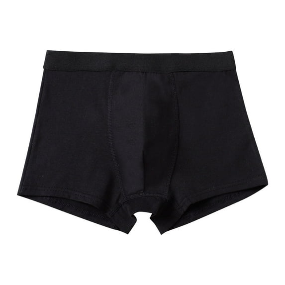 LLYwey Boys Briefs, Toddler Kids Breathable Stretch Cotton Underwear, New-Md28, Black, 10-11T