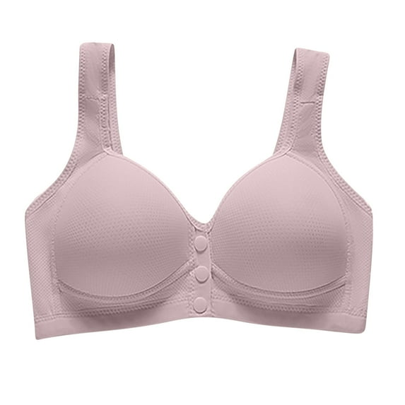 LLYwey Comfortable Bras for Women No Underwire Elderly Comfortable Soft Thin Underwear Plus Size Underwear Bra Shoulder Straps Big & Tall Size Nylon Lifting Bra Style LW-196 Gray 44