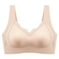thumbnail image 1 of LLYwey Comfy Bras for Women Ladies' T-shirt Striped Bra Seamless Push-up Bras Women's Plus Size Nylon Padded Bra Style LW-296 Khaki XL, 1 of 2