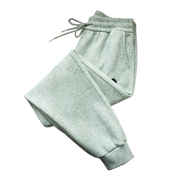 LLYwey Fleece Lined Joggers Women s Ladies Casual Loose Sports Sweatpants Ankle Trousers Fleece Thermal Pants New Winter Pants Gray M