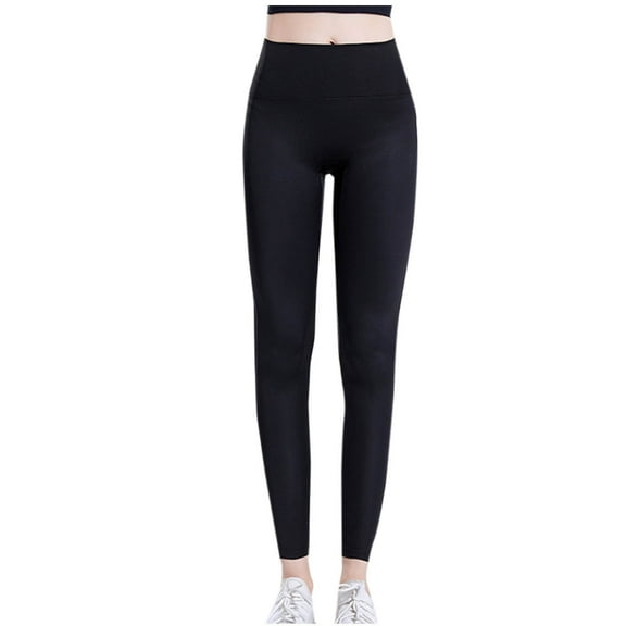 LLYwey Full Length Pants For Women Women High Waisted Abdominal Tightening Hip Lifting Yoga Pants Straight Leg Pants Female Long Pant Style H1761 Black M
