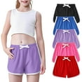 thumbnail image 1 of LLYwey Girls' Athletic Shorts , 5 Pack Toddler Girls Soccer Shorts, Kids Breathable Drawstring Elastic Waist Workout Running Sports Short Pants, Style-31, Multicolor, 12 Months, 1 of 9