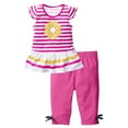 thumbnail image 1 of LLYwey Girls Capris Outfits - Toddler Girl Ruffle Sleeve Sleeveless Pullover Tops and Cropped Pants Sets Floral Striped Print Cute Summer 2 Piece Outfit Sets, New-17, Pinky, 3T, 1 of 7