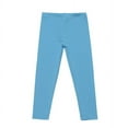 thumbnail image 1 of LLYwey Girls Leggings, Toddler Girls Stretchy Elastic Waist Tight Pants Kids Solid High Waisted Pull on Pants, Blue, 11T, 1 of 4