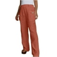 thumbnail image 1 of LLYwey High Waisted Pants For Women Women's Solid Color High-waist Loose Women's Wide Leg Pants Plaid Pants Female Long Pant Style H2232 Wine 5XL, 1 of 5