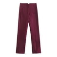 thumbnail image 1 of LLYwey Khaki Pants For Women Women's Fashion Multicolor Pendant High Waist Straight Leg Casual Suit Pants Lightweight Hiking Pants Female Long Pant Style H189 Wine L, 1 of 2
