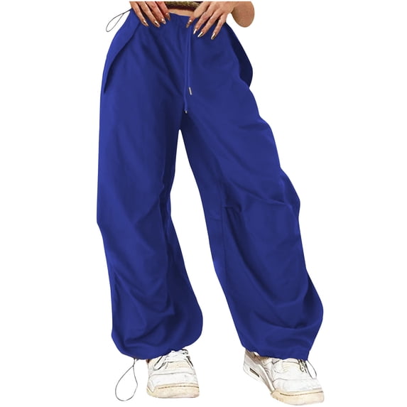 LLYwey Linen Capris Pants For Women Women Casual Trousers High Waist with Pockets Long Pants Athletic Pants Female Long Pant Style H2254 Blue M