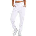 thumbnail image 1 of LLYwey Linen Cropped Pants Women Women Sports Pants Trousers Jogging Sweatpants Jogger Pants Linen Pants Long Pant Style H2562 White XL, 1 of 8