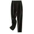 thumbnail image 1 of LLYwey Loose Pants For Women Ladies Women's Linen Leggings Summer Casual Pants Loose and with A Drape Like Cropped Pants Female Summer Pants Long Pant Style H161 Black 3XL, 1 of 5