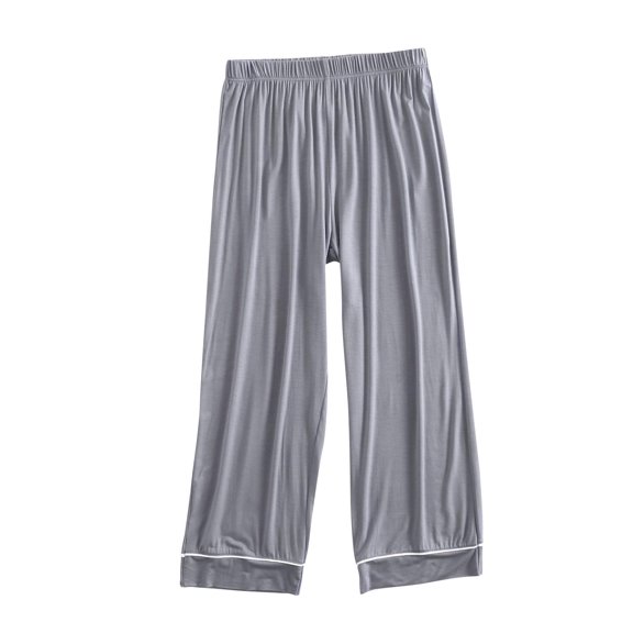 LLYwey Loose Pants For Women Women's Fashion Sport Relaxed Loose Elastic Waist Long Sweatpants Solid Color Bound Feet Boho Pants Female 2024 Long Pant Style H641 Gray XXL