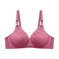 thumbnail image 1 of LLYwey No Padding Bra Woman's Solid ColorPlus Size Comfort Bra Without Underwire Big & Tall Size Polyester Lightly Lined Bra Style LW-158 Pinky 95B, 1 of 3