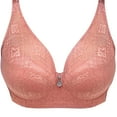 thumbnail image 1 of LLYwey Plus Size Push up Bras New Slim and Oversized Lingerie Large Cup Bra Lace Bra Comfortable and Breathable Bra Everyday Bras Women Size Cotton Push-Up Bra Style LW-31 Pinks L, 1 of 3