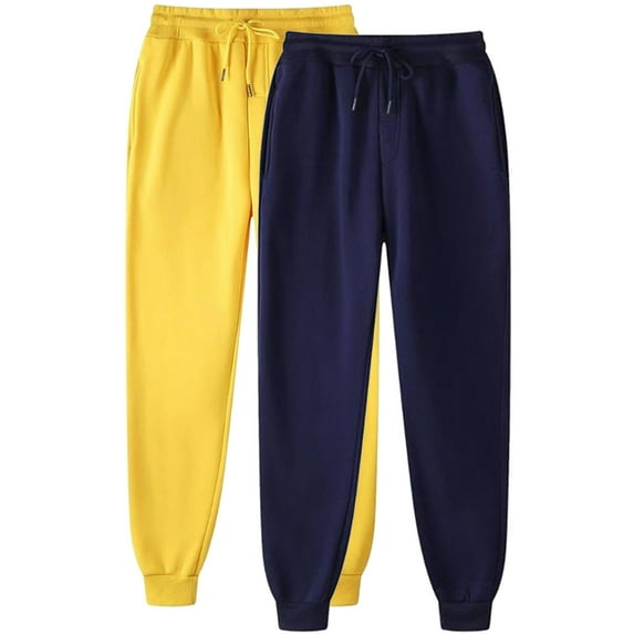 LLYwey Plus Size Yoga Pants For Women 2PC Women's Casual Fashion Solid Color Home Pants for Sports and Can Worn Outside Binding Leg Pants Black Pants Female Long Pant Style H2317 Navy XXL