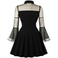 thumbnail image 1 of LLYwey s formal Plus Size Dresses for Curvy Women Long Sleeve Color Punk Vintage Party Gothic Rockabilly Dresses New Casual Dresses Black L, 1 of 7