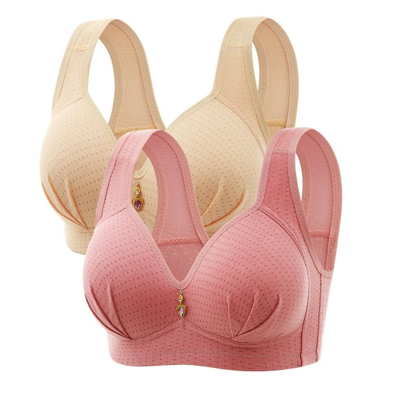 LLYwey Seamless Push up Bras for Women Woman's Embroidered Seamless Comfortable Breathable Bra Underwear No Underwire Big Girls Size Nylon Soft Cup Bra Style LW-112 Wine 44