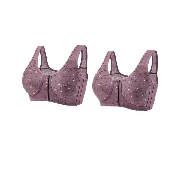 LLYwey Sleep Bras for Women Clearance Woman's Comfortable Lace Breathable Bra Underwear No Underwire Women Size Nylon Back-Smoothing Bra Style LW-237 Purples M