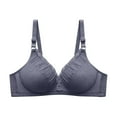 thumbnail image 1 of LLYwey Sleep Bras for Women Plus Size Winter Woman's Solid ColorPlus Size Comfort Bra Without Underwire Women's Plus Size Polyester Nursing Bra Style LW-158 Blue 95B, 1 of 3