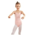 thumbnail image 1 of LLYwey Sleeveless Leotard for Girls Gymnastics Dance Leotards Trendy Front Ruched Spaghetti Strap Sleeveless Camisole Tank Tops, T-48, Pinks, 3-4T, 1 of 4