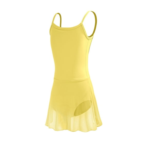 LLYwey Spring Dresses for Girls, Baby Girls Romper Dresses with Headband Newborn Infant Cute Lace Ruffle Round Neck Sleeveless Mesh Birthday Party A-Line Princess Sundress, By-43, Yellow, 6T