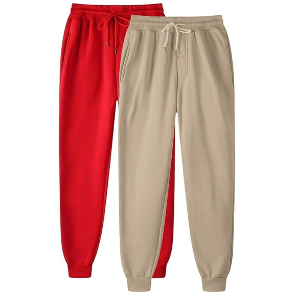 LLYwey Straight Leg Pants Women 2PC Women's Casual Fashion Solid Color Home Pants for Sports and Can Worn Outside Binding Leg Pants Capris Pants Female Plus Size Long Pant Style H2312 Khaki XL