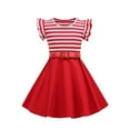 thumbnail image 1 of LLYwey Summer Dress for Girls, Toddler Girls Collared Dresses Baby Girls Plaid Print Sleeveless Summer Tank Dresses Keyhole Back Ruffle A-Line Casual Party Sundress, By-43, Red, 7T, 1 of 7
