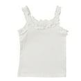 thumbnail image 1 of LLYwey Toddler Girl Spaghetti Strap Tank Tops, Girls Ruffled Summer Cute Sleeveless Tee Shirts Casual Soft Cotton Camisole Undershirts, T-80, White, 3T, 1 of 4