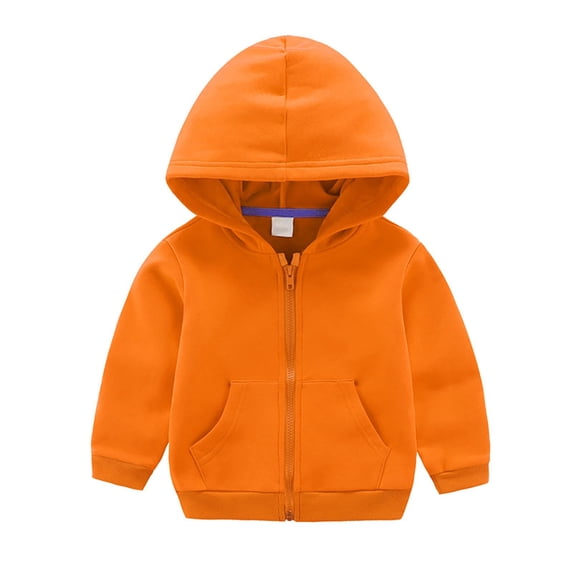 LLYwey Toddler Girls Coat Long Sleeved Hooded Tops Set Children Plush Tops Pants Two-Piece Set Solid Color Girl Hoodie Set Plush Long Sleeve Set New Hoodies Casual Jackets Outwear Orange 100