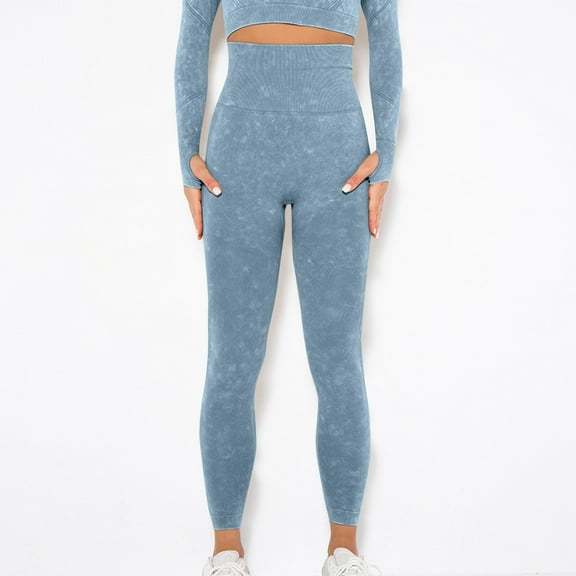 LLYwey Travel Pants Fashion Women Comfortable Casual Put Together Wash Solid Color Yoga Full Length Pants Cargo Pants Female Plus Size Long Pant Style H941 Blue L