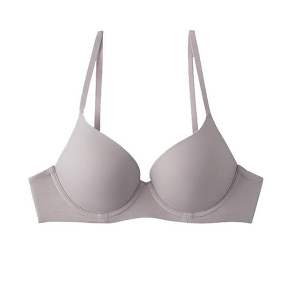 LLYwey No Underwire Push up Bras for Women Winter Women's Underwear Seamless Thin Plus Size Soft Underwire Push-up Bra Bra Juniors Size Nylon Pullover Bra Style LW-285 Purples XL