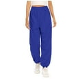 thumbnail image 1 of LLYwey Women Linen Pants Women Sports Pants Trousers Jogging Sweatpants Jogger Pants Stretchy Pants Female Long Pant Style H2561 Blue M, 1 of 6