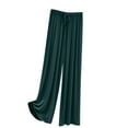 thumbnail image 1 of LLYwey Womens Lightweight Pants Women's Casual Daily Solid High Waisted Loose Wide Straight Leg Pants Wide Leg Pants Long Pant Style H1757 Green-1 XL, 1 of 3